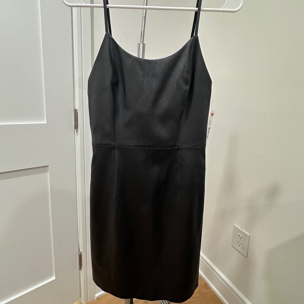 Vegan Leather Sheath Dress Sample